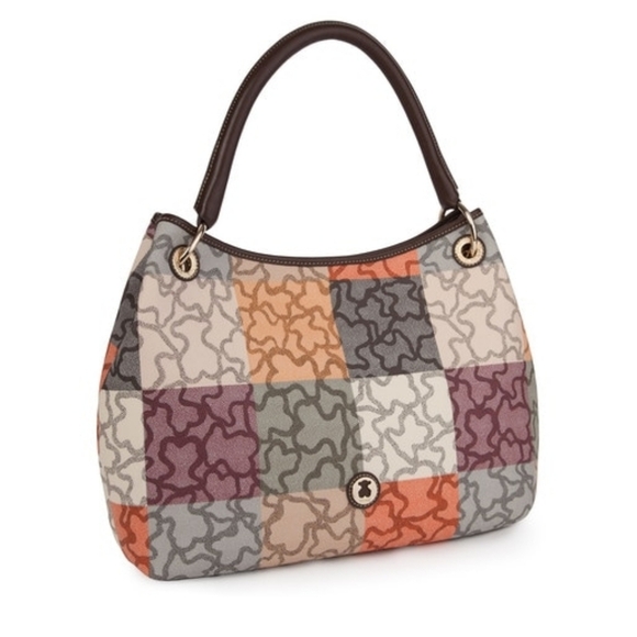 Tous Handbags - TOUS Kaos Cuadrados Orange Brown Colored One Shoulder Bag